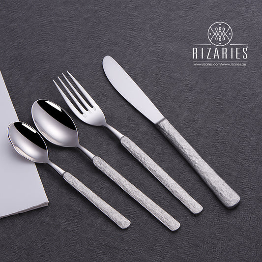 Rough Handle Full Silver Cutlery Set