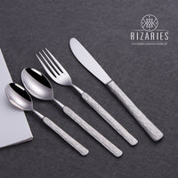Rough Handle Full Silver Cutlery Set