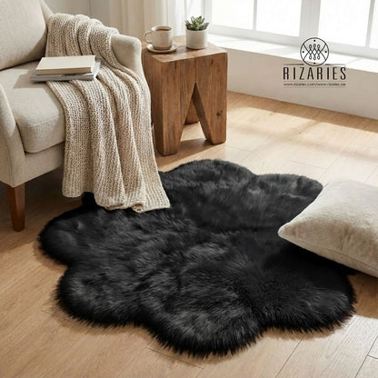 SuperSoft Imitation Faux Rabbit Fur Flower Mat