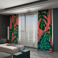 Thumbnail for Pink Tropical Curtains (CLEARANCE SALE)