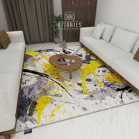 Thumbnail for Yellow Grey Pattern Centerpiece (Rug)