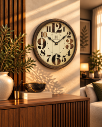 Vintage Cream Dial Wall Clock 14 inches