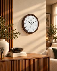 Classic Brown Wall Clock 15 Inches