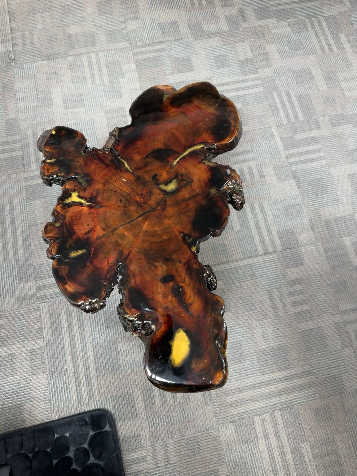 100% Real Abstract Wood Center Coffee Table