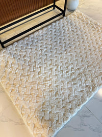 SuperSoft Brick Pattern Fur Centerpiece (Rug)