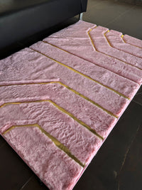 Thumbnail for SuperSoft Plain Fur with Gold Centerpiece (Rug)