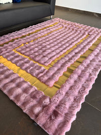 Thumbnail for SuperSoft Box Style Fur with Gold Centerpiece (Rug)