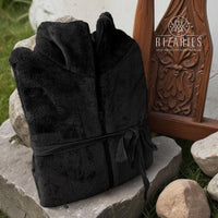 Thumbnail for Soft Coral Fleece Zipper Bathrobe