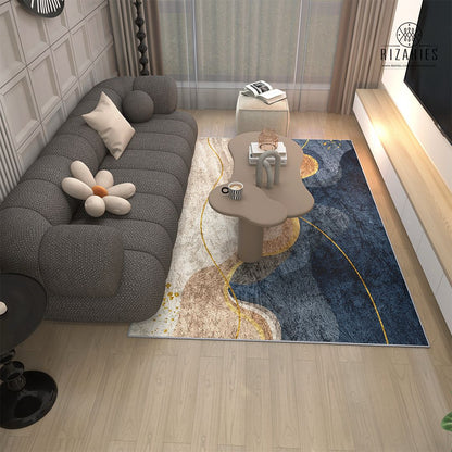 Navy Wavy Centerpiece (Rug)