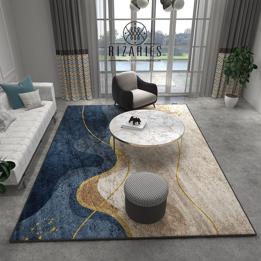 Navy Wavy Centerpiece (Rug)