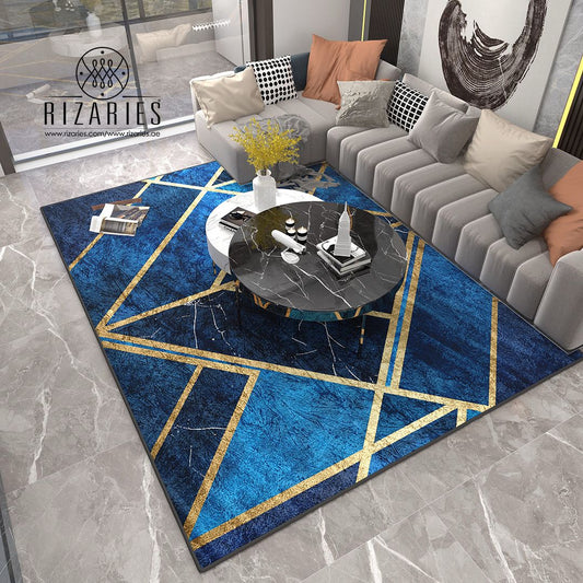 Blue Geometric Centerpiece (Rug)