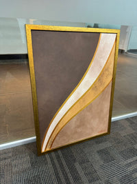 Thumbnail for Beige Brown Geo Canvas Painting