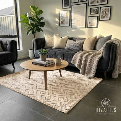 Luxe Geometric Soft Rug