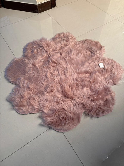 SuperSoft Imitation Faux Rabbit Fur Flower Mat
