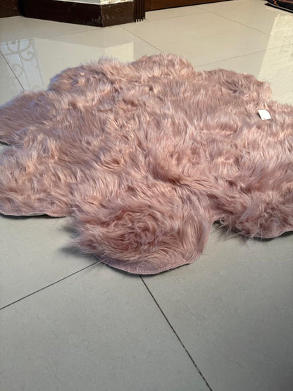 SuperSoft Imitation Faux Rabbit Fur Flower Mat