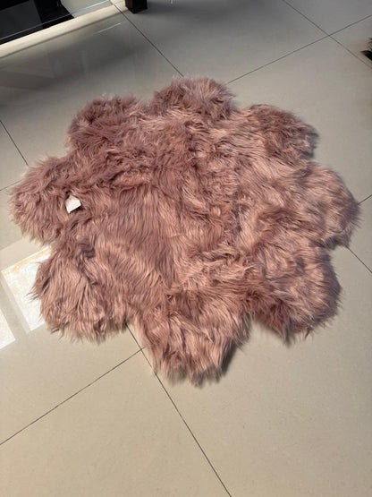 SuperSoft Imitation Faux Rabbit Fur Flower Mat