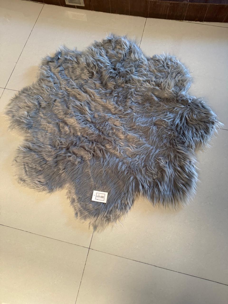 SuperSoft Imitation Faux Rabbit Fur Flower Mat