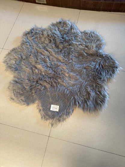 SuperSoft Imitation Faux Rabbit Fur Flower Mat
