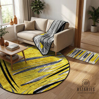 Thumbnail for Yellow Abstract Cozy Living Set
