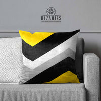 Thumbnail for SuperSoft Grey Black Wave Throw Cushion