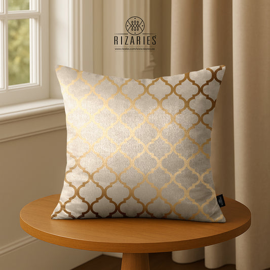 SuperSoft Beige Quatrefoil