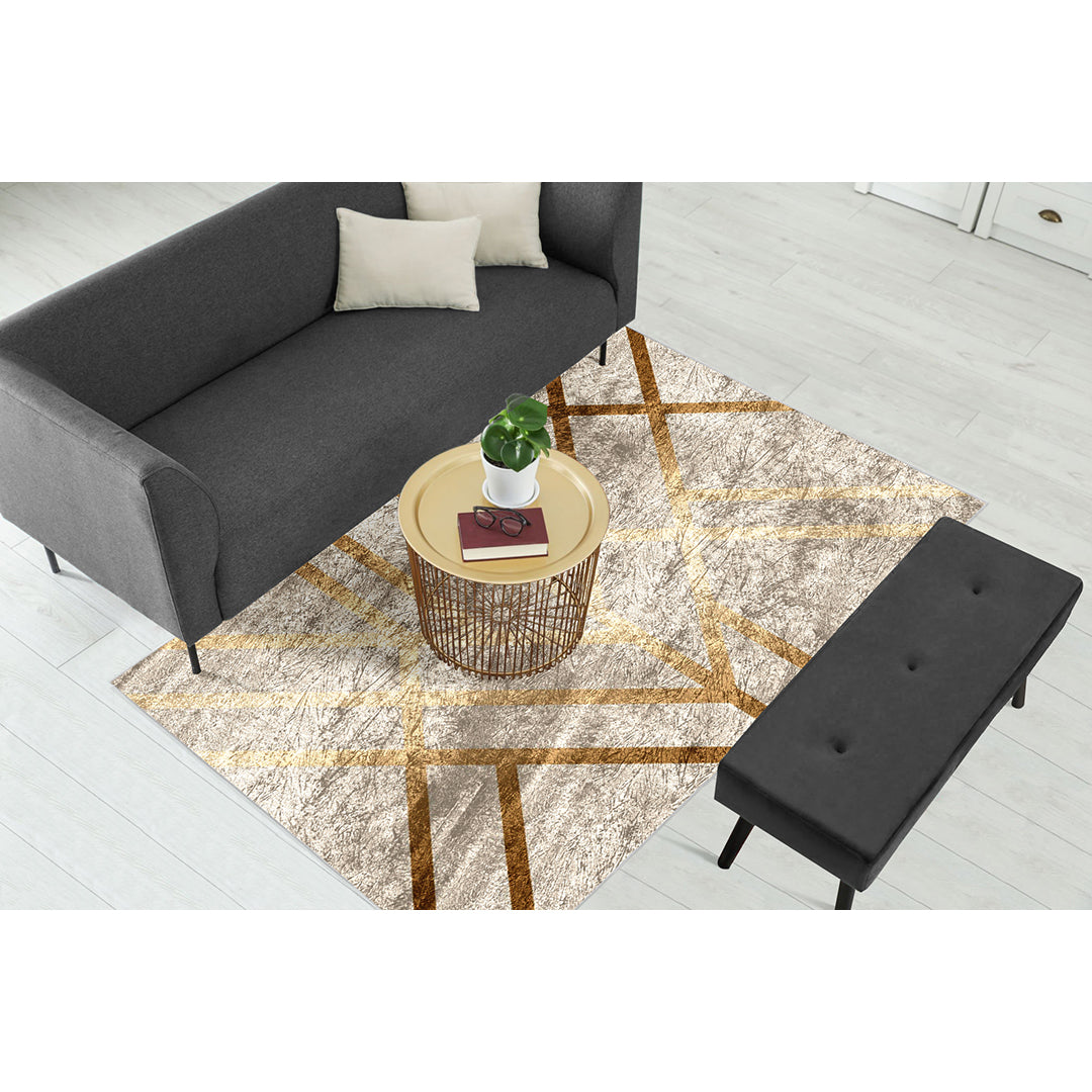 Copper Gold Art Deco Centerpiece (Rug)