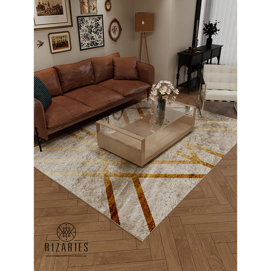 Copper Gold Art Deco Centerpiece (Rug)