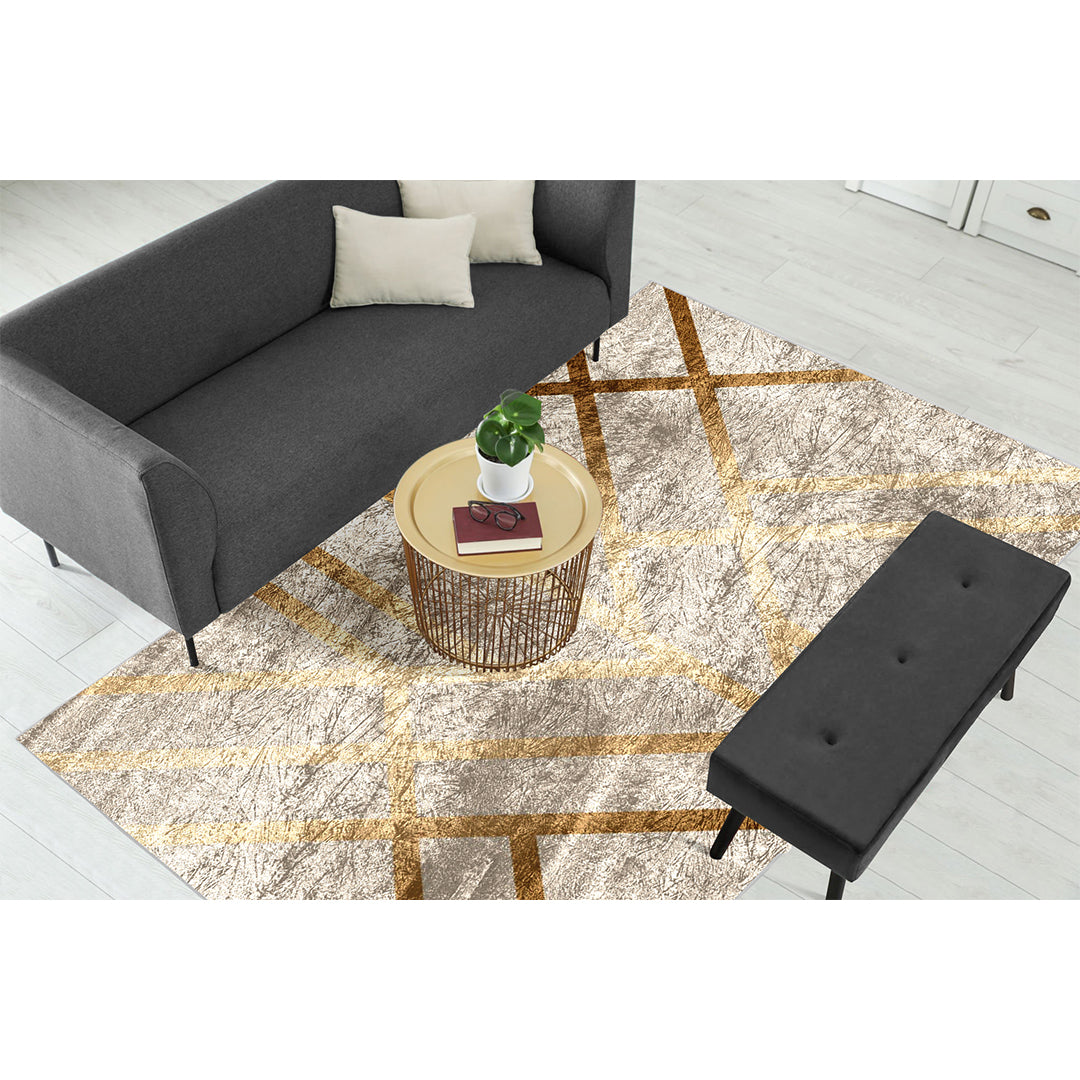 Copper Gold Art Deco Centerpiece (Rug)