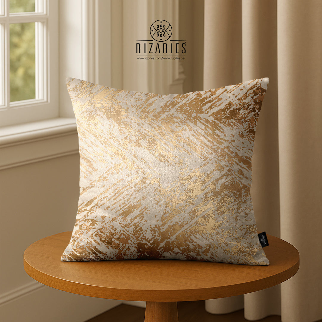 SuperSoft Beige Gold Abstract