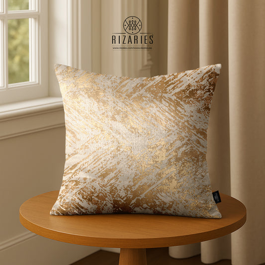 SuperSoft Beige Gold Abstract