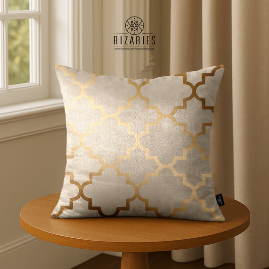 SuperSoft Beige Big Quatrefoil