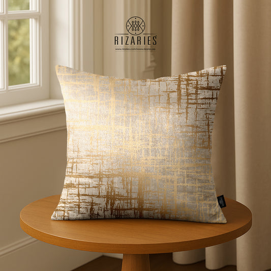 SuperSoft Beige Lines Throw Pillow