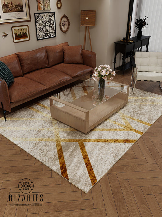 Copper Gold Art Deco Centerpiece (Rug)
