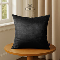 SuperSoft Plain Black Throw Pillow