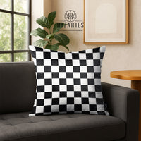 Thumbnail for SuperSoft Black & White Checker Boxes Throw Cushion