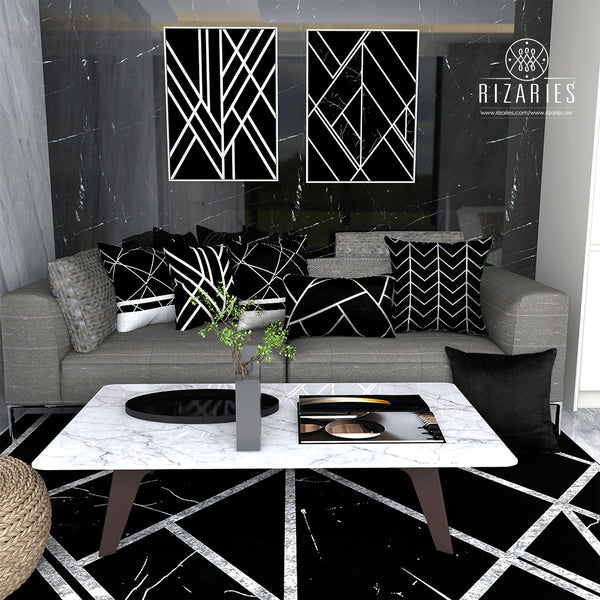 Black & Silver Geometric