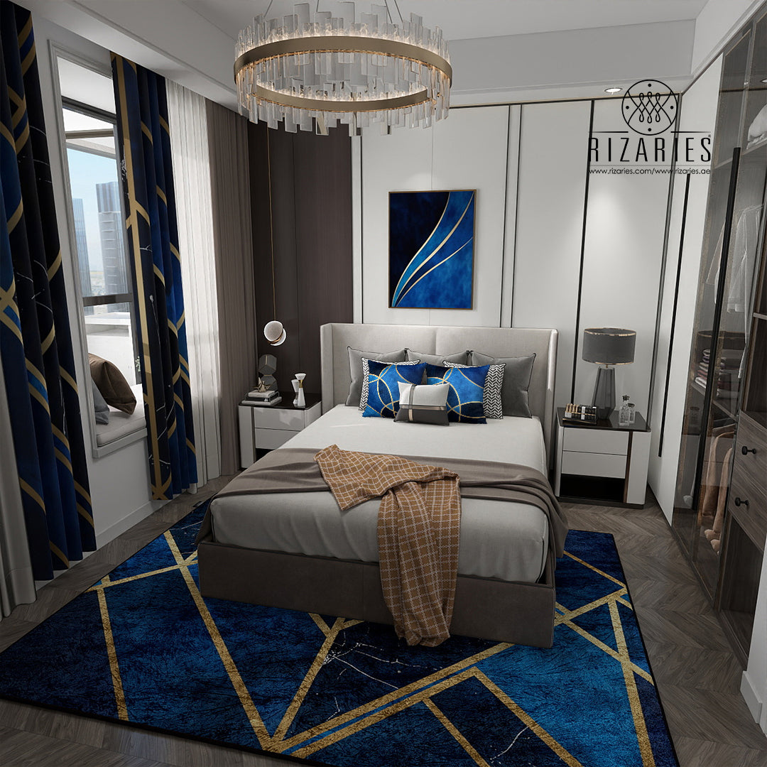 Blue Geometric Bundle of 5 Bedroom Series (READ DESCRIPTION)