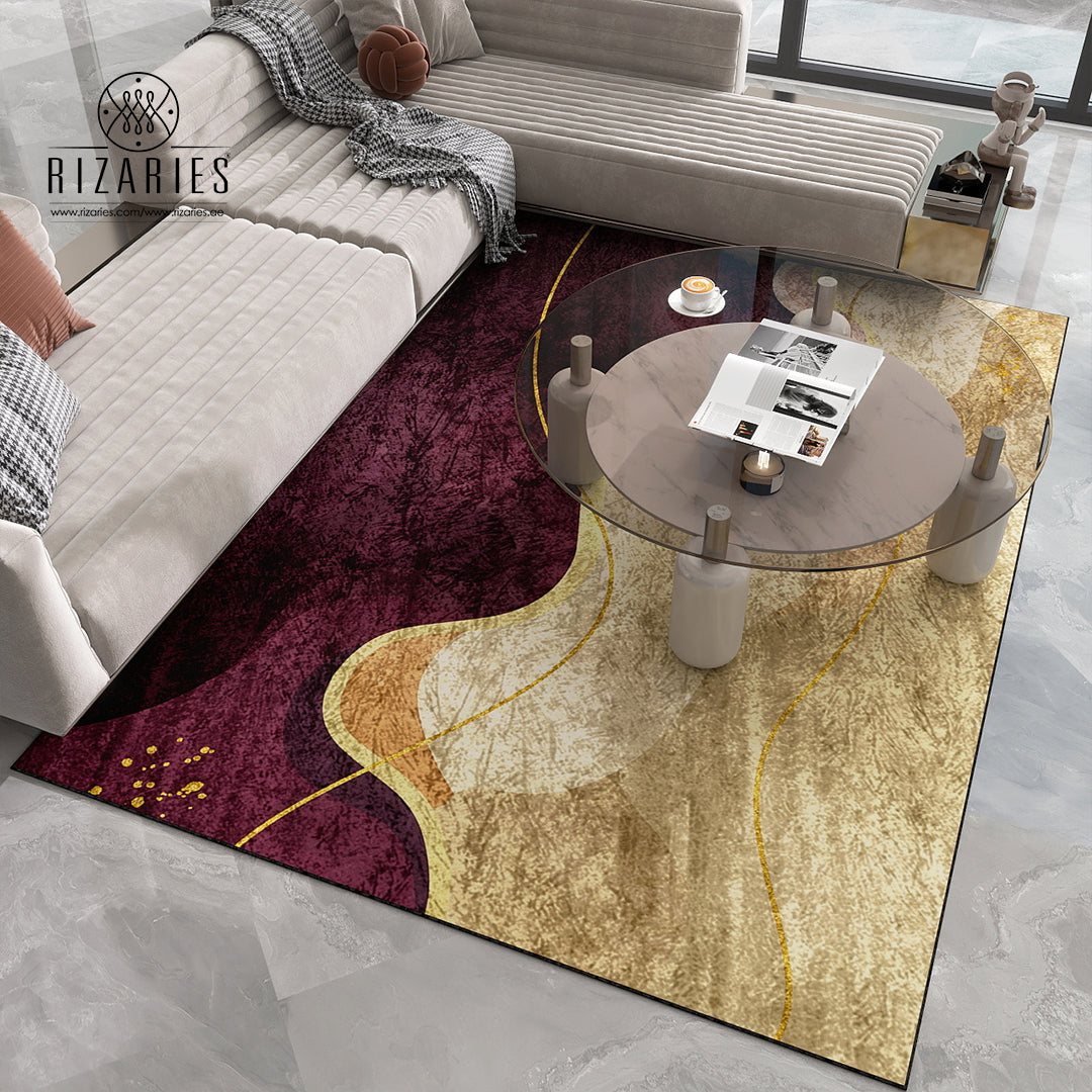 Purple Wavy Centerpiece (Rug)