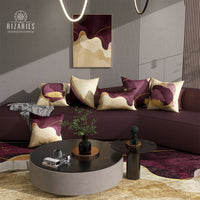 Thumbnail for Purple Magenta Wavy Throw Cushions Set of 6