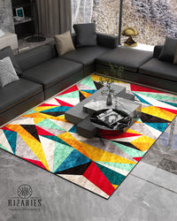 Thumbnail for Colorful Geometric Centerpiece (Rug)