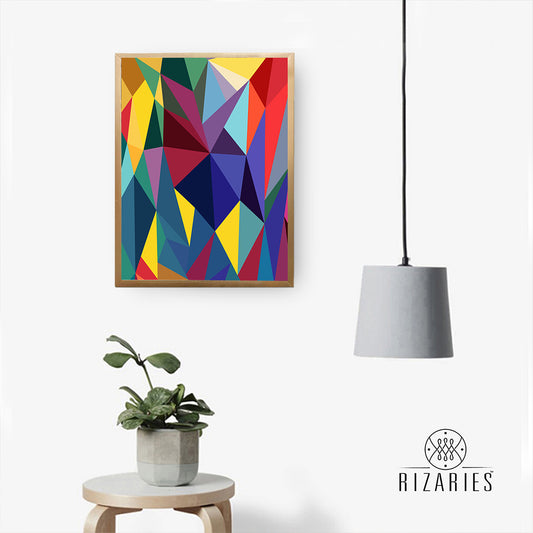 Colorful Triangle Canvas Painting