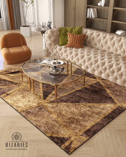 Copper Gold Triangle Centerpiece (Rug)
