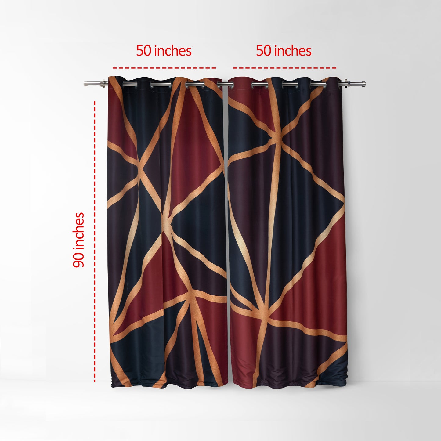 Burgundy Metallic Curtains