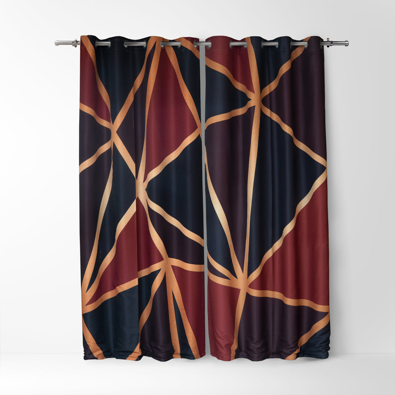 Burgundy Metallic Curtains