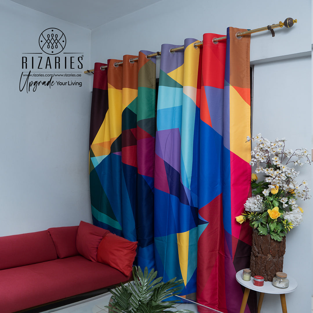 Colorful Abstract Geo Curtains