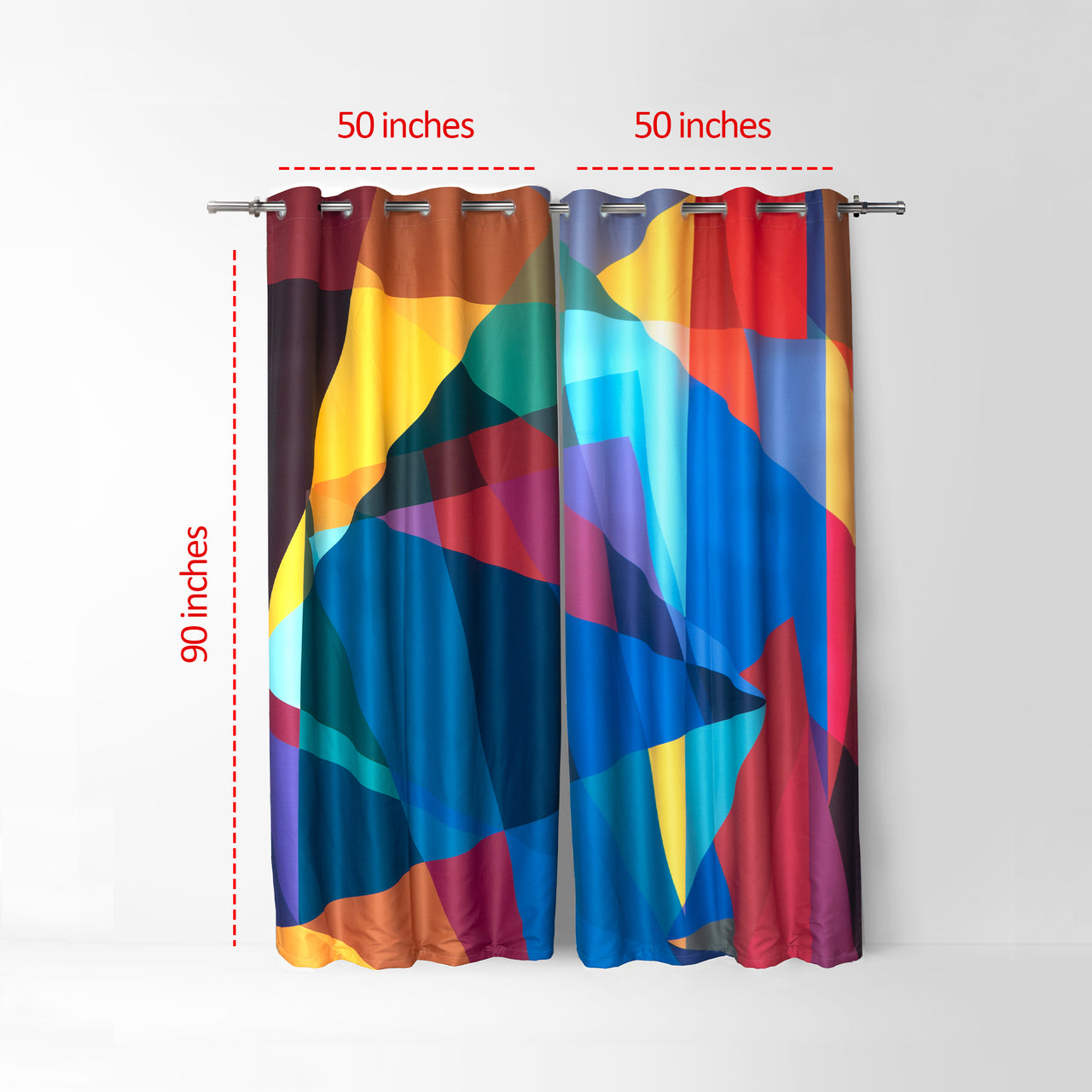 Colorful Abstract Geo Curtains
