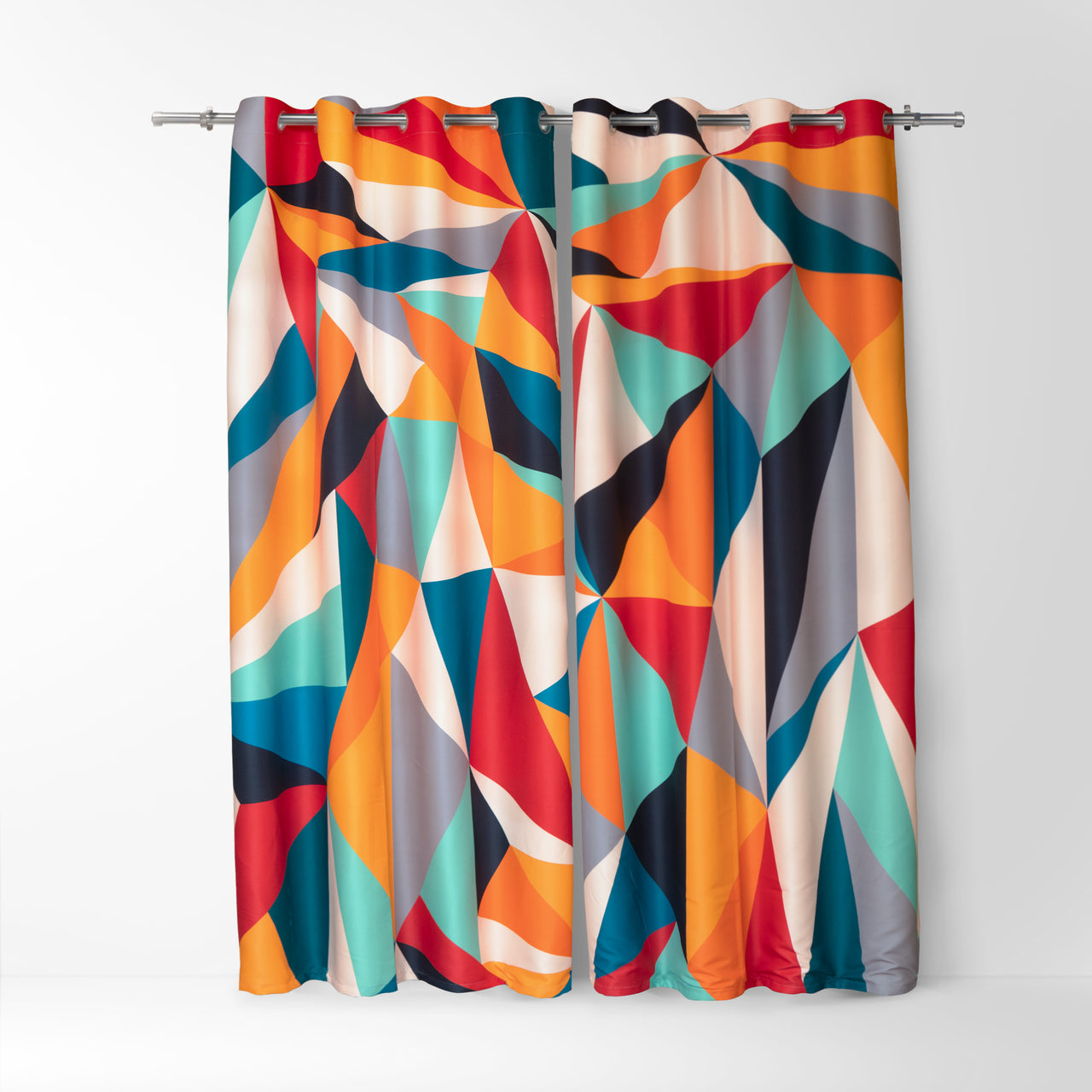 Colorful Geometric Curtains