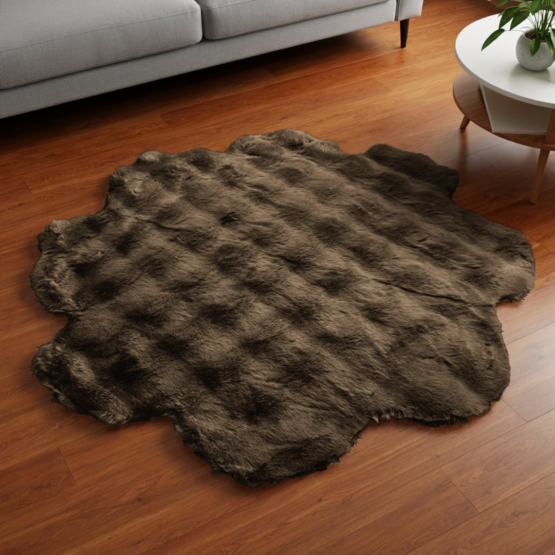 SuperSoft Box Style Fur Flower Mat