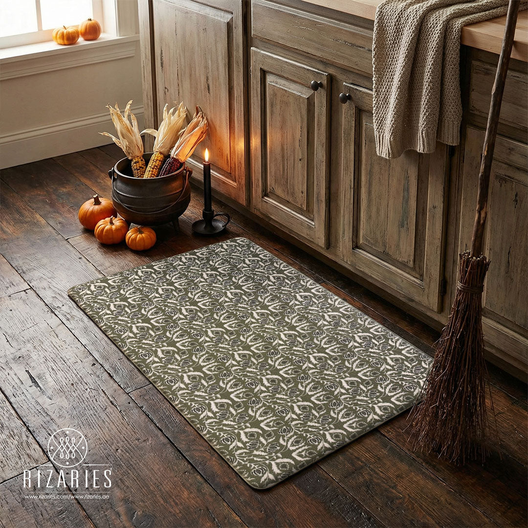 Vintage Olive Kitchen Mat