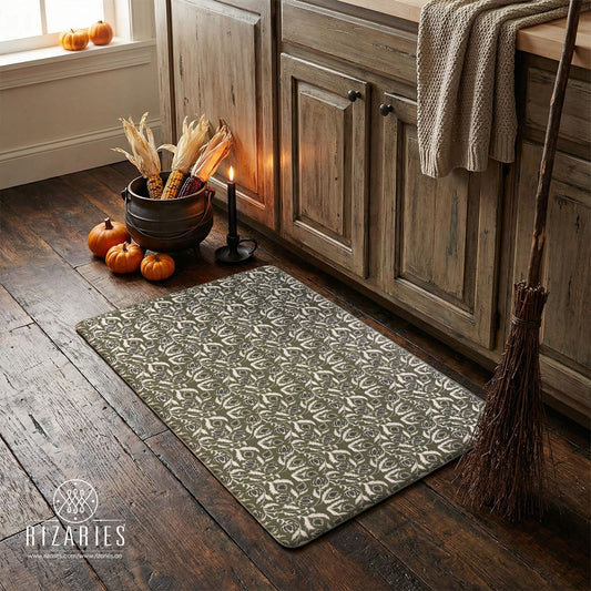 Vintage Olive Kitchen Mat